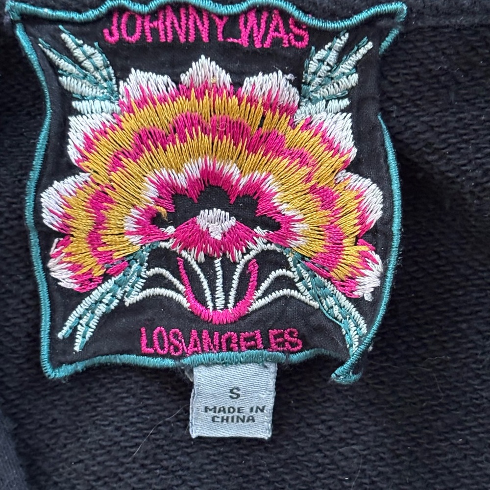 Johnny was stunning black embroidered hoodie excellent worn once - Picture 9 of 9